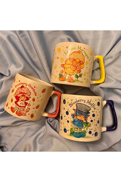 westartic Lemon Meringue (Strawberry Shortcake) Kupa Bardk Çay Kahve Fincanı