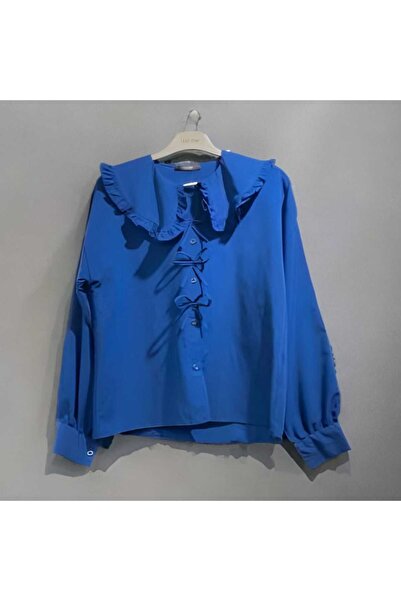 MODA Πουκάμισο με λαιμόκοψη με λεπτομέρεια φούστα