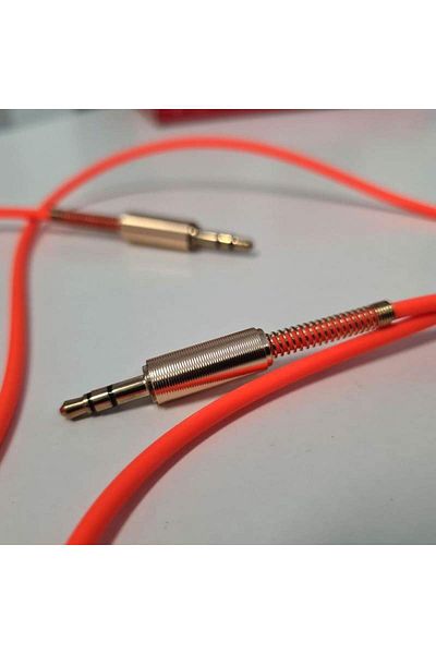 SIKS Cablu audio ®, mufă jack de 3,5 mm, transmisie rapidă, compatibilitate multiplă, portocaliu