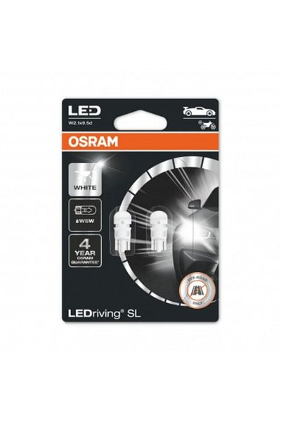 Osram Set de 2 becuri LED auto Osram, alb, 6000k, W5W, 12V, 5W, alb