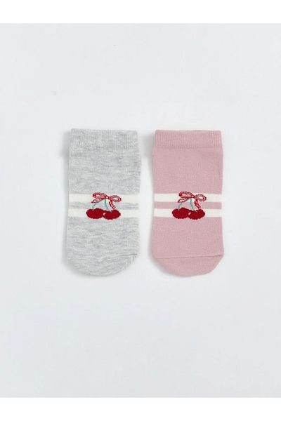 LC Waikiki Lcw Kids Ecru Patterned Girls' Booties Socks 5-Piece