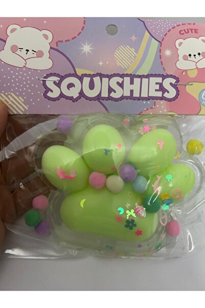 Twins Stars 1 ADET IŞIKLI Kedi Patisi Squishy Oyuncağı Sukuşi (BÜYÜK BOY)