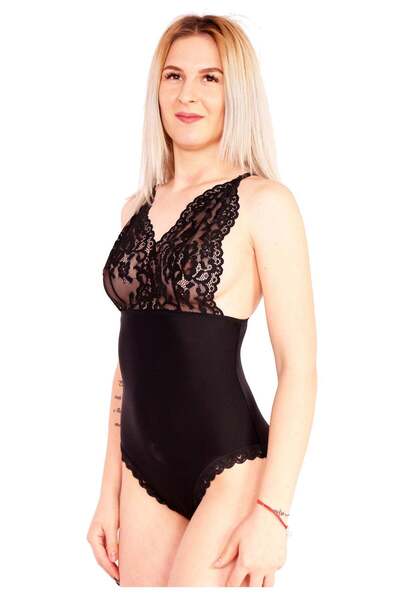 BLD by Exclusive Body microfibra, dantela, IVONA, negru, BLD by Exclusive