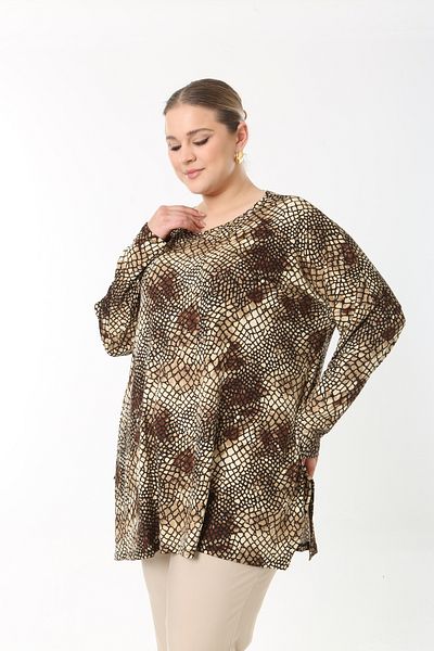 XL Modam Women's Summer Long Sleeve Plus Size Tunic