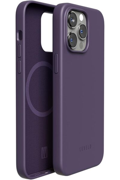 Levelo غطاء سيليكون سائل من إيريس ماجسيف، لجهاز آيفون 14 برو ماكس