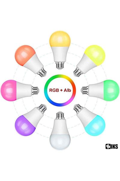 SIKS P3 Smart RGB LED Bulb, Wi-Fi, E27, 10W, Voice Control, Compatible with Google Assistant