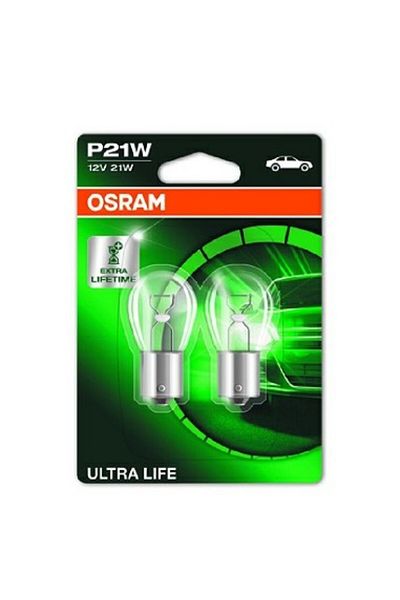 Osram Set of 2 Car Bulbs 12V P21W Ultra Life Blister Osram
