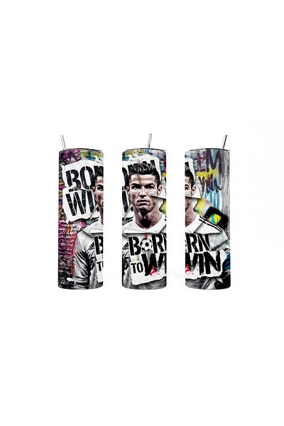 MECKSA Ronaldo Design Tumbler for both hot and cold drinks 20 oz