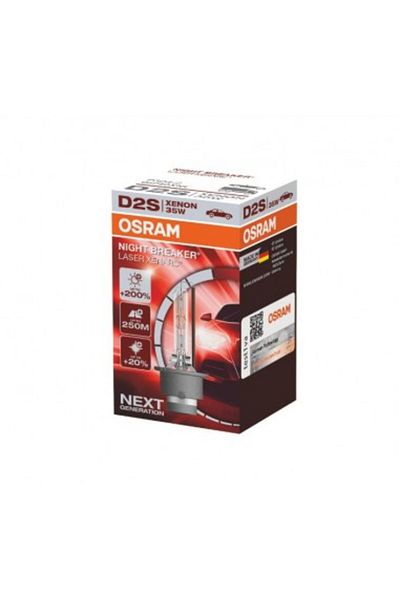 Osram Bec xenon auto Osram D2S Night Breaker Laser +200%, 35W, cutie 1 buc.