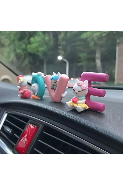 FESECRAFT Love Yazılı Aşk Temalı Araç Torpido Aksesuar Ev Dekorasyon Araba Sü...