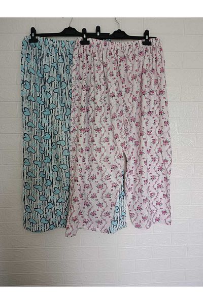anne moda ankara OVERSIZE, Vară întreagă, 100% bumbac, pachet de 2, lung, pijama de jos