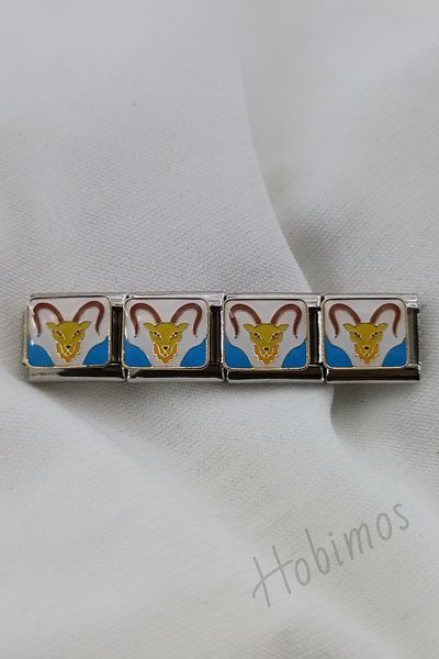 Hobimos 1 Piece Zodiac Steel Italian Bracelet Charm