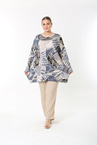 XL Modam Women's Summer Long Sleeve Plus Size Tunic