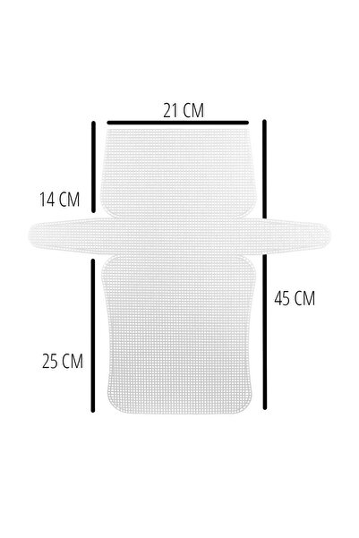 Ritzz حقيبة قماش مقاس كبير 45 × 21 سم