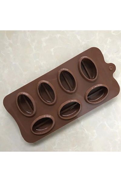 STOREMAX Ntwork Coffee Bean Shaped Practical Silicone Chocolate Mold, Heat Resistant Flexible Silicone