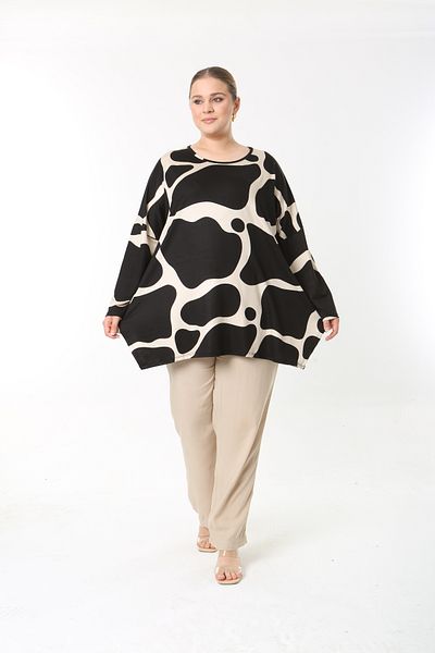 XL Modam Women's Summer Long Sleeve Plus Size Tunic