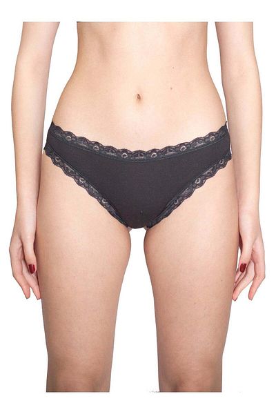 BLD by Exclusive Alina black cotton Brazilian panty, BLD by Exclusive