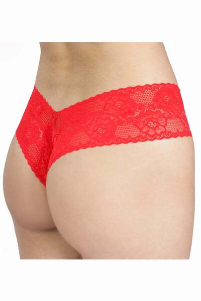 BLD by Exclusive ANI red lace Brazilian thong panty, BLD by Exclusive