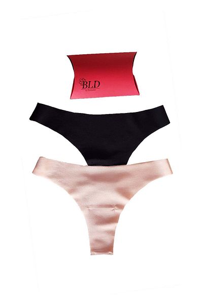 BLD by Exclusive Set, 2 pcs Brazilian thong panties, microfiber, seamless, Julie, BLD by Exclusive