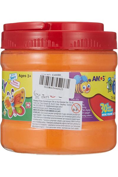 Kemerburgaz Ofis Ve Okul Amos Ic400Bk-Or Project Plasticine I-Clay 400 Gr, Orange