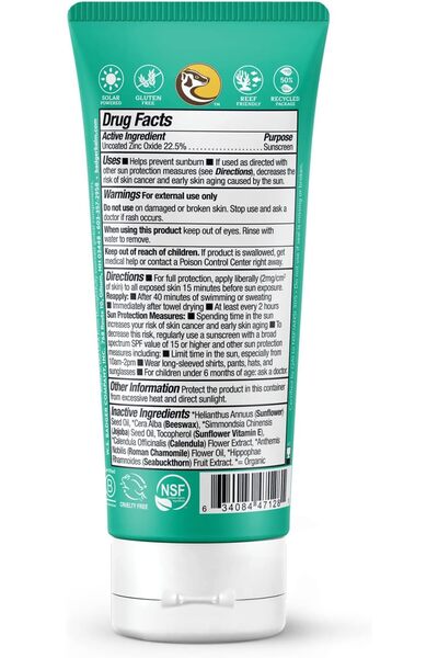 Badger SPF 40 Baby Reef Safe Natural Mineral Sunscreen Cream, Clear Zinc Oxide, Chamomile, 2.9 fl oz