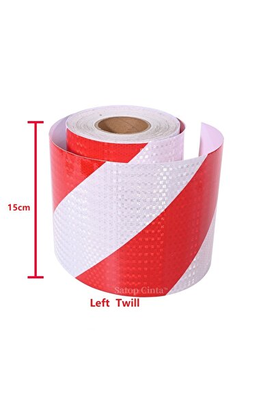 Choice1 White-Red LL-15cm 15cm/20cm*1M Reflective Adhesive Tapes Strong Refle...