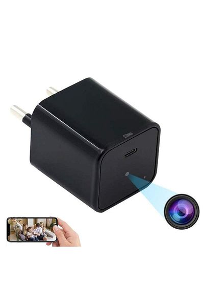 SIKS Mini Spy Camera Hidden in USB Type C Charger SIKS, Full HD, Nightvision, Microphone, Motion Sensor