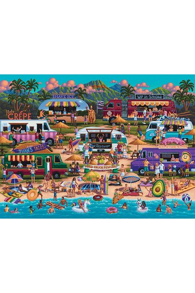 Buffalo Games Hawaii Food Truck Festival - 1000 Piece Jigsaw Puzzle