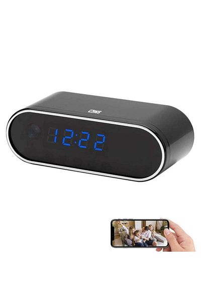 SIKS WI-FI Spy Camera Hidden in SIKS Alarm Clock, 150° Viewing Angle, Phone App Connection, Card Slot
