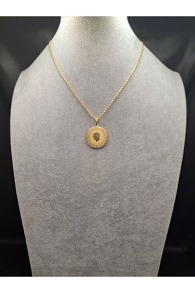Han Ticarethane Gold Color Full Ziynet Gold Model Steel Necklace