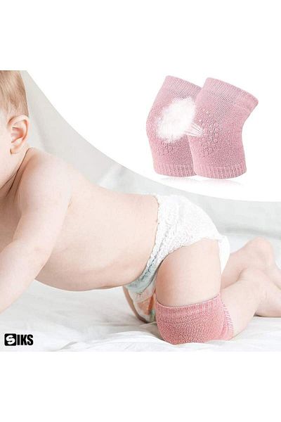 SIKS Cotton Knee Pads For Babies, For Scratch Protection, With Silicone, One Size 0-36 Months