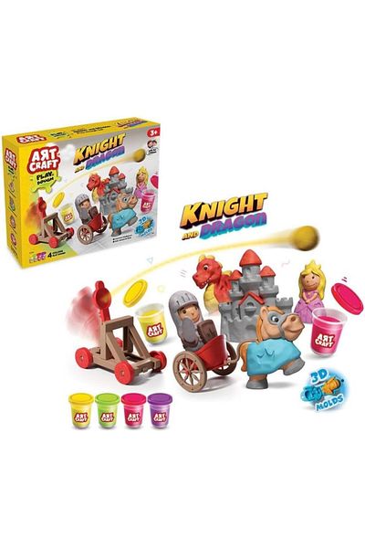 Art Craft Knight and Dragon Play Dough Set 280 Gr