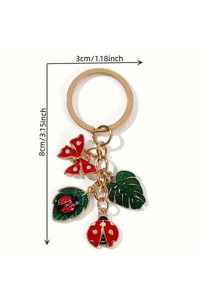 Purple Adv Ladybug Luck Keychain