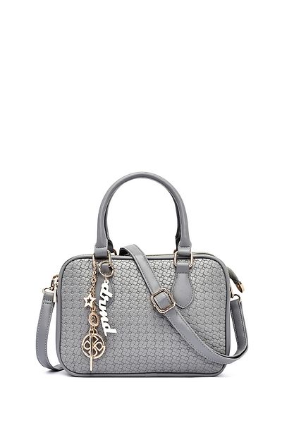 Derimod Women's Gray Long Strap Printed Classic Shoulder Bag 25Sbd264526
