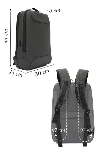 Derimod D-Pack Men's Khaki Technological Hardcase Backpack 23Sbd3011Hc