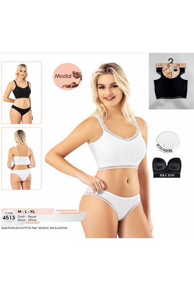 Fily Underwear Kota Modal Fabric Lace Rubber Edge Double Set