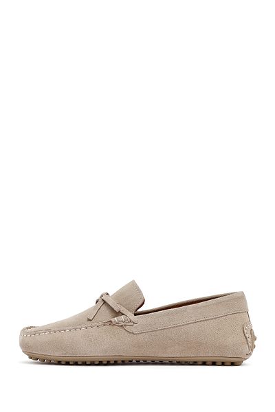 Derimod Men's Beige Suede Leather Loafer 25Sfd633110