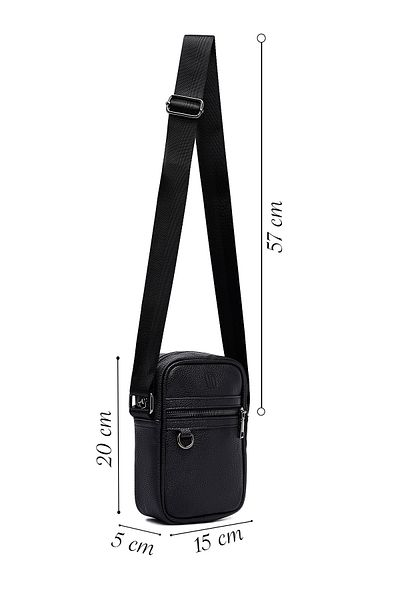 Derimod Men's Black Messenger Bag 25Sbd3007Ft