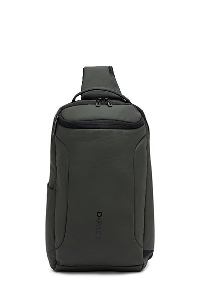 Derimod D-Pack Men's Khaki Technological Fabric Crossbody Bag 23Sbd30016F