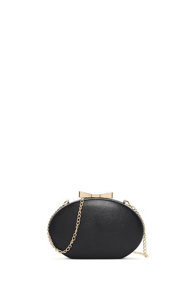 Derimod Women's Black Long Strap Mini Portfolio Evening Dress Bag 25Sbd297018