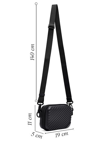 Derimod D-Pack Men's Black Mini Box Crossbody Bag 25Sbd30276F