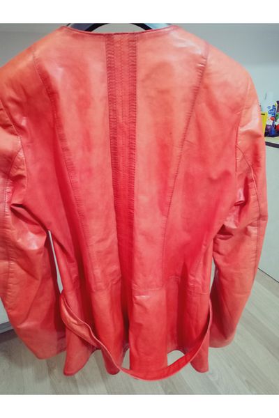 hoaryage Genuine Lambskin Soft Leather, Snake Print Pattern Leather Coat Blazer Crop Coat