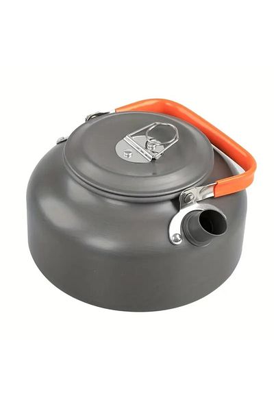 SDD Small Aluminum Teapot with Rubber Handle, Short Spout, Carrying Bag, for Camping, Outdoors&Hiking