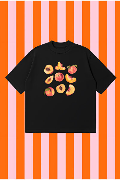 PURE POWER Tricou Peach Boxy Fit supradimensionat unisex tricou – cu imprimeu...