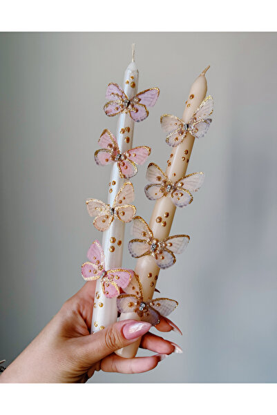 STUDIO SOI CANDLE&MORE 2’li kelebekli mum seti