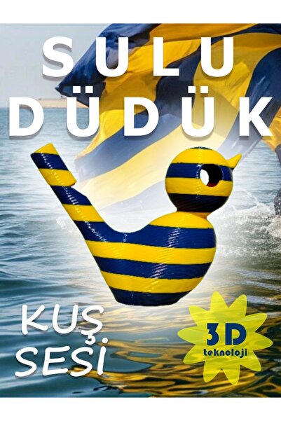 Kabajur Sarı Lacivert Kuş Sulu Düdük - Kanarya sesi
