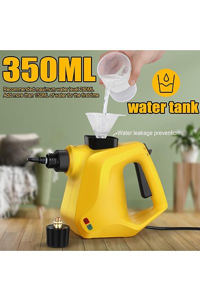 Saharaz Handheld Steam Cleaner for Home,1000W,with 9 Accessories and Safety Lock,2.5M Extended Power Cord