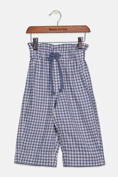 Tchibo Toddler Girl Gingham Drawstring Pants, Blue