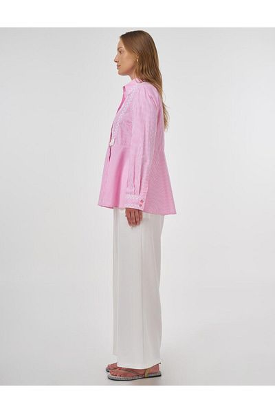 Kayra Βαμβακερή μπλούζα Etamin Κεντημένη Candy Pink
