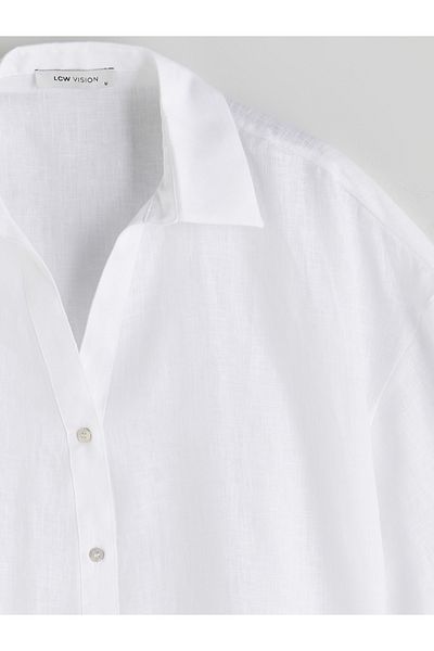 LC Waikiki Γυναικείο πουκάμισο Oversize από λινό